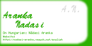 aranka nadasi business card